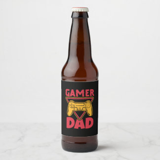 Étiquette Pour Bouteilles De Bière Fête des pères Gamer Papa