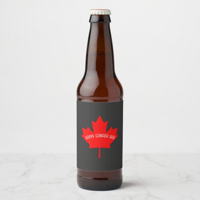 Étiquette Pour Bouteilles De Bière Fête du Canada (Devant)