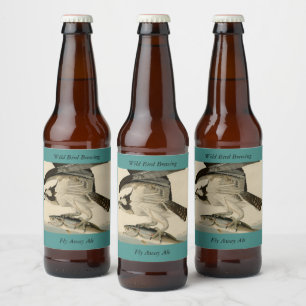 Étiquette Pour Bouteilles De Bière Fish Hawk, Osprey, d'Audubon's Birds of America