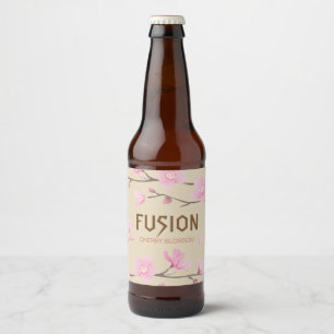 Étiquette Pour Bouteilles De Bière Fleur de cerisier - FUSION