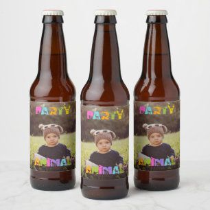 Étiquette Pour Bouteilles De Bière Fun Animal Party Photo personnalisée