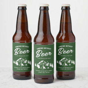 Étiquette Pour Bouteilles De Bière Funny Camping Bachelorette
