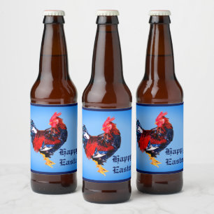 Étiquette Pour Bouteilles De Bière gallinacé mâle, coq Personnalisé