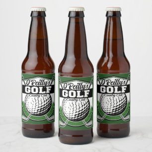 Étiquette Pour Bouteilles De Bière Golfeur personnalisé Joueur Pro Golf Country Club