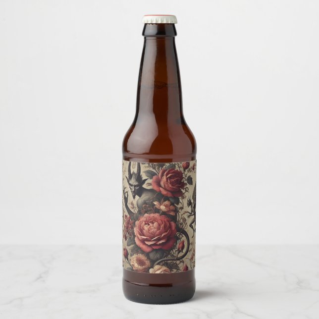 Étiquette Pour Bouteilles De Bière Grace éclipsée - Victorien gothique (Devant)
