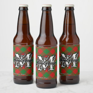 Étiquette Pour Bouteilles De Bière Happy Scotsman Clan Moncreiffe Tartan Monogram