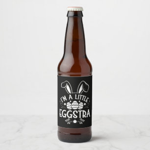 Étiquette Pour Bouteilles De Bière Je suis un petit lapin de Pâques un peu eggstra dr