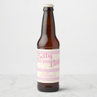 Joli en rose, Étiquette de vin Baby shower