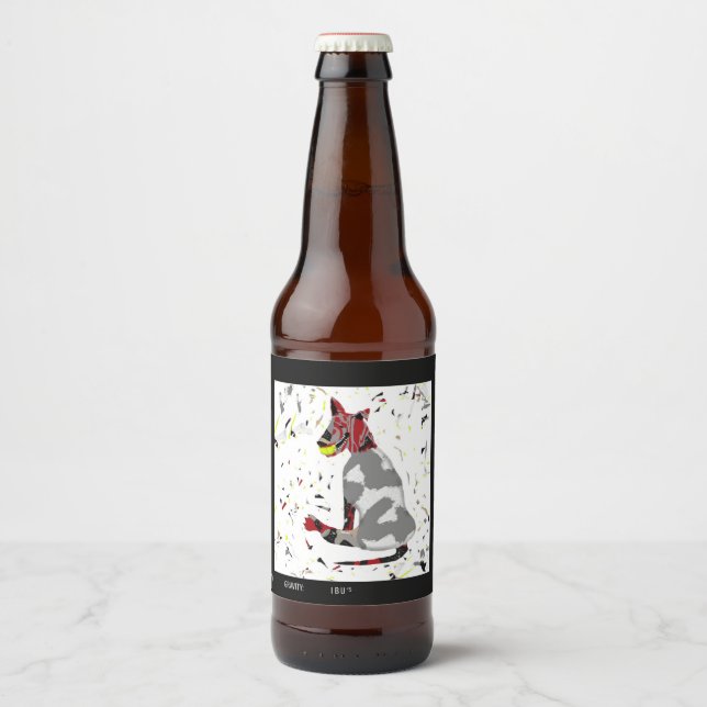 Étiquette Pour Bouteilles De Bière Jouer dur, vide (Devant)