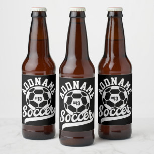 Étiquette Pour Bouteilles De Bière Joueur de football AJOUTER LE NOM Équipe de footba