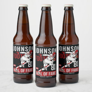Étiquette Pour Bouteilles De Bière JOUEUR DE Football Personnalisé Équipe NUMBER Spor