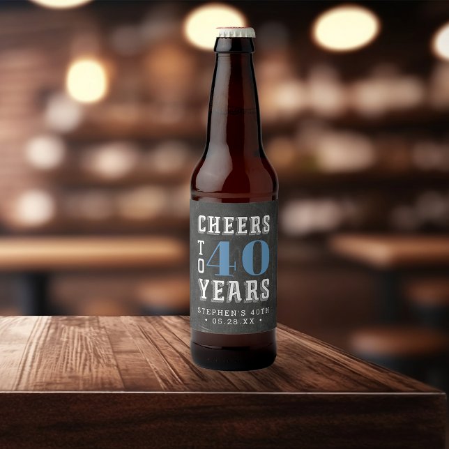 Étiquette Pour Bouteilles De Bière Jour de jalon personnalisé (Créateur téléchargé)