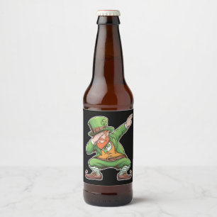 Étiquette Pour Bouteilles De Bière Jour de la Saint Patrick Dab Dabbing Leprechaun En