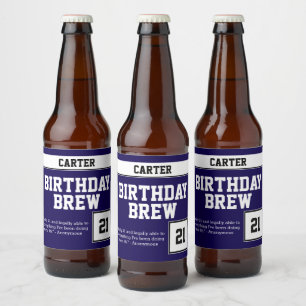 Étiquette Pour Bouteilles De Bière Joyeux Anniversaire