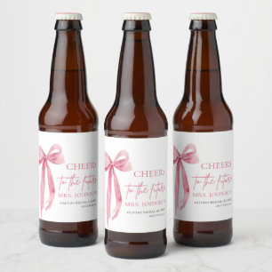 Étiquette Pour Bouteilles De Bière La Bow Rose Vive Rend Hommage À La Future Fête des