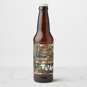 Étiquette Pour Bouteilles De Bière La créativité éclatante toute lumière