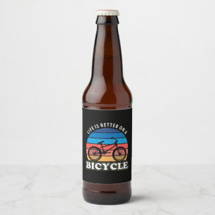 Étiquette Pour Bouteilles De Bière La Vie Est Mieux À Vélo