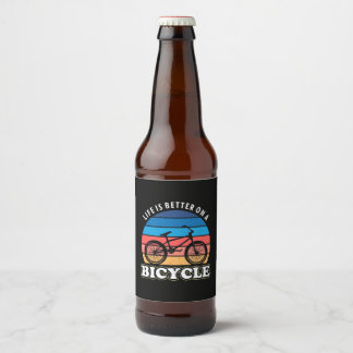 Étiquette Pour Bouteilles De Bière La Vie Est Mieux À Vélo