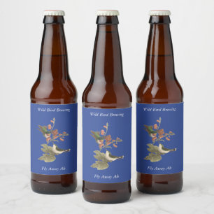 Étiquette Pour Bouteilles De Bière Le colibri à gorge rouge ou à gorge rubis