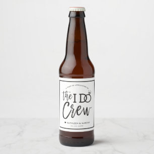 Étiquette Pour Bouteilles De Bière L'équipage I Do   Fête de mariage Faveur