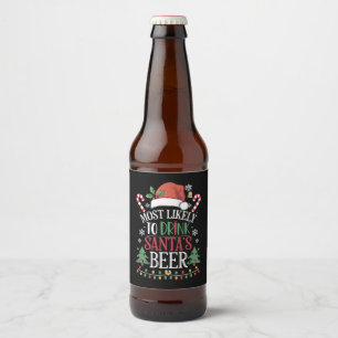 Étiquette Pour Bouteilles De Bière Les Plus Susceptibles De Boire Père Noël Bière Cor