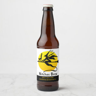 Étiquette Pour Bouteilles De Bière Les sorcières brassent le Étiquette de bière pe