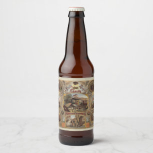 Étiquette Pour Bouteilles De Bière L'Express de l'Amérique Vintage