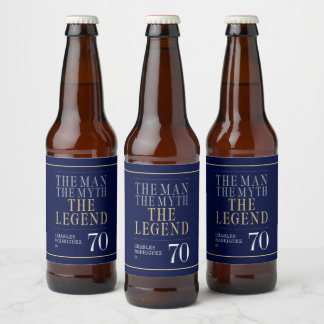 Étiquette Pour Bouteilles De Bière L'Homme Le Mythe La Légende 70e anniversaire