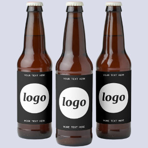 Étiquette Pour Bouteilles De Bière Logo Simple Avec Texte Professionnel Promotionnel