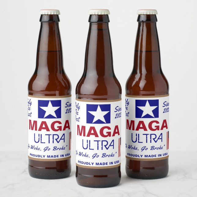 Étiquette Pour Bouteilles De Bière Maga Ultra (Bouteilles)