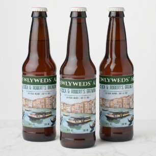 Étiquette Pour Bouteilles De Bière Mariage vénitien