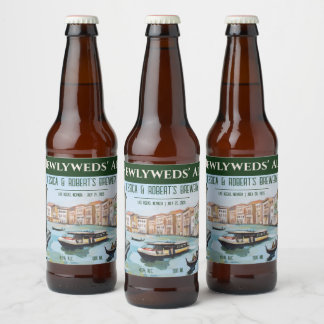 Étiquette Pour Bouteilles De Bière Mariage vénitien