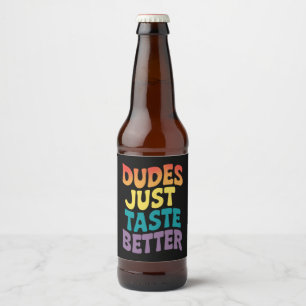 Étiquette Pour Bouteilles De Bière Mecs Ont Juste Meilleur Goût Fierté Gay Vintage