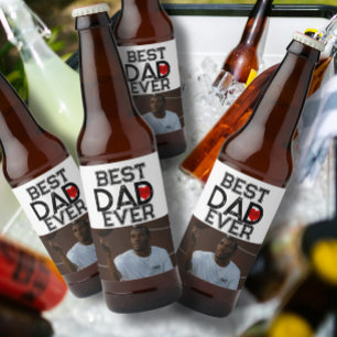Étiquette Pour Bouteilles De Bière Meilleur papa Jour des pères Cadeau à la mode Pers