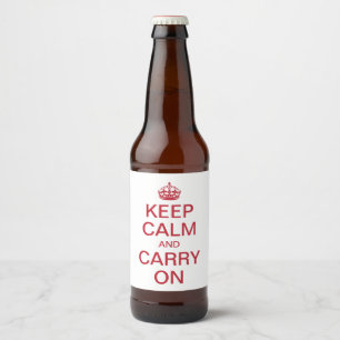 Étiquette Pour Bouteilles De Bière Mème internet personnalisé GARDEZ CALME et PORTEZ