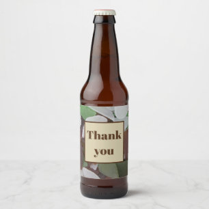 Étiquette Pour Bouteilles De Bière Merci Terre Tone Photo Plage Merci Sea Glass