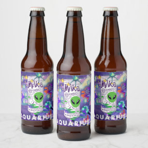 Étiquette Pour Bouteilles De Bière Mikitiez aquarius galaxie été bière brillante