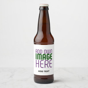 ÉTIQUETTE POUR BOUTEILLES DE BIÈRE MODELE DE TEXTE D'IMAGE BLANC SIMPLE ÉDITABLE MODE