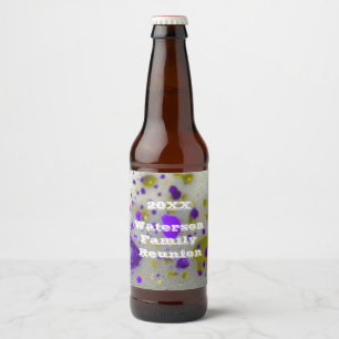 Étiquette Pour Bouteilles De Bière Modern Family Reunion Paint Splatter Événement