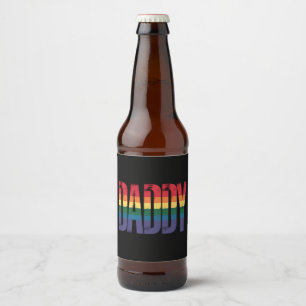 Étiquette Pour Bouteilles De Bière Mois de la fierté gay papa Fête des pères LGBTQ Ar