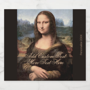 Étiquette Pour Bouteilles De Bière Mona Lisa Portrait Ajouter Marque Nom et année