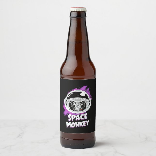 Étiquette Pour Bouteilles De Bière Monkey Space (Devant)