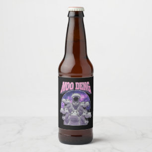 ÉTIQUETTE POUR BOUTEILLES DE BIÈRE MOO-DENG LE BÉBÉ HIPPO NAIN CÉLÈBRE MOODENG