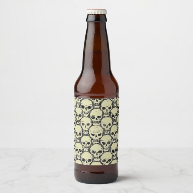 Étiquette Pour Bouteilles De Bière Mur des crânes (Devant)