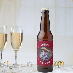 Étiquette Pour Bouteilles De Bière Mythe de l'homme légende photo bordeaux fête d'ann