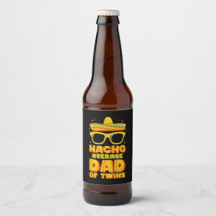 Étiquette Pour Bouteilles De Bière Nacho papa moyen de jumeaux Cinco de Mayo Mexicain