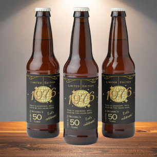 Étiquette Pour Bouteilles De Bière Né en 1976 Ensemble d'étiquettes de bière pour fêt