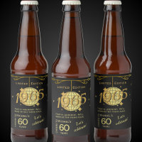 Née en 1965 Ensemble d'étiquettes de bière pour fê