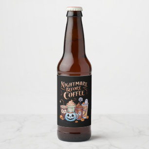 Étiquette Pour Bouteilles De Bière Nightmare avant café Citrouille épice Halloween