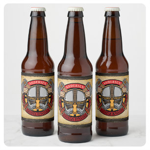Étiquette Pour Bouteilles De Bière Nordic Viking Warrior